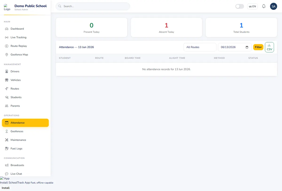 Attendance Tracking