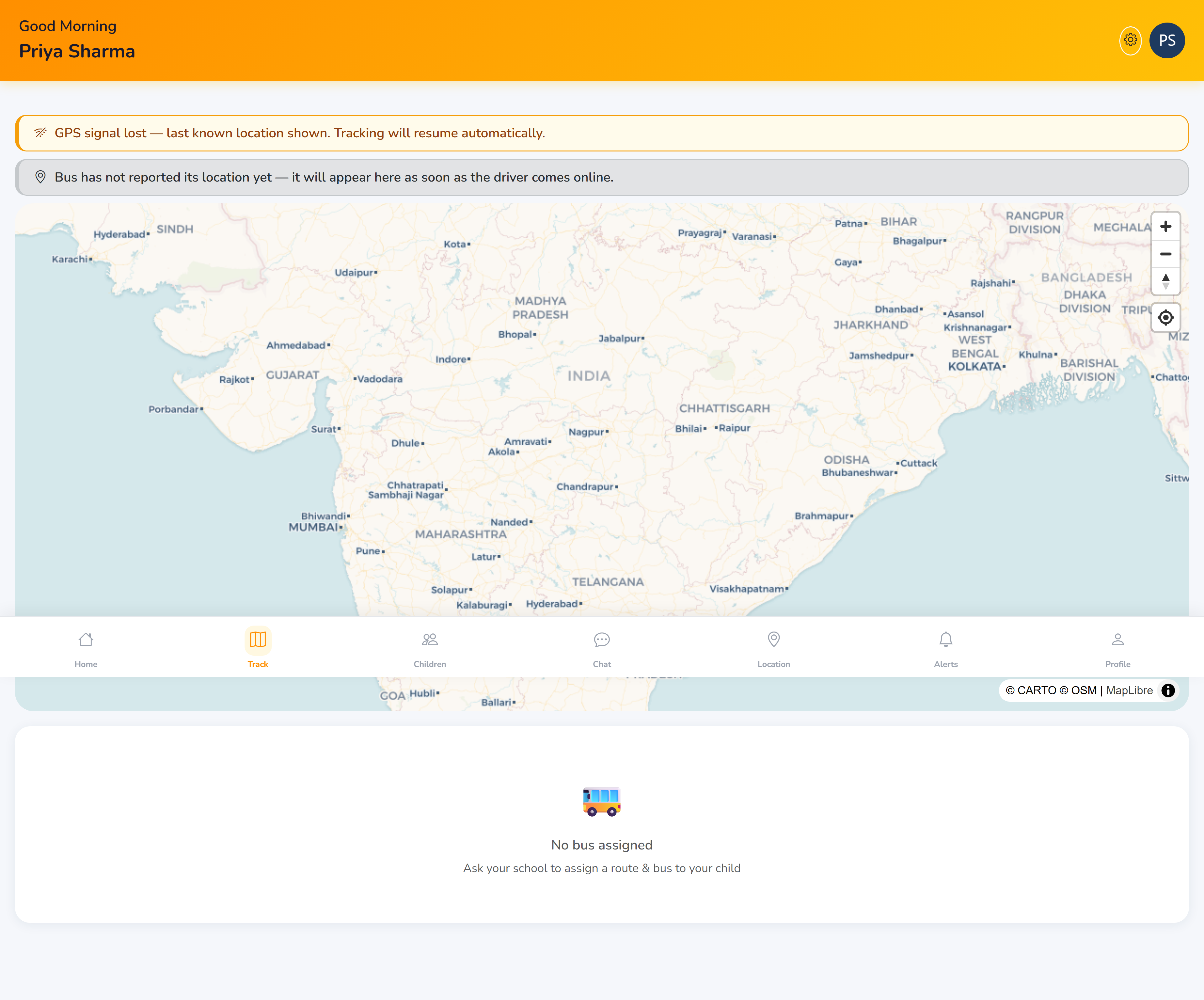 Live Bus Tracking Map
