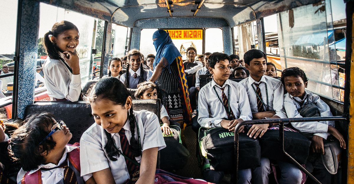 Overcrowded school bus India statistics safety risk
