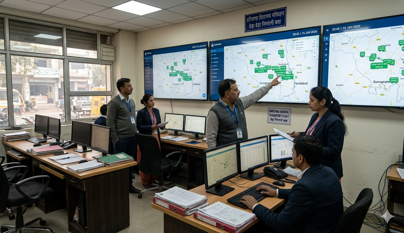 Haryana school GPS go-live 24 hours SchoolTrack
