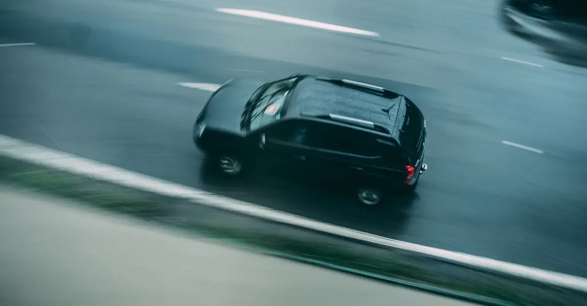 Traffic moving on a highway