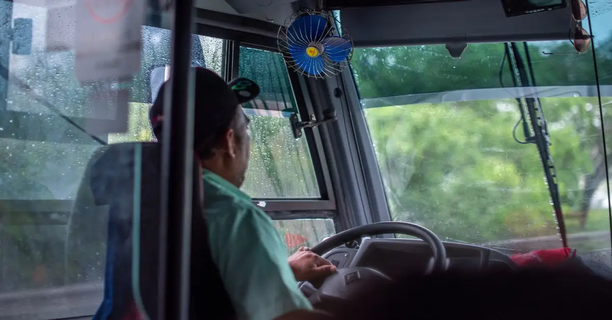 Bus driver on duty