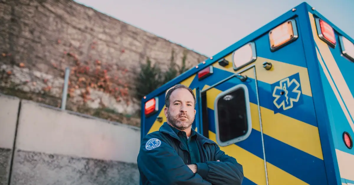 Ambulance responding to an emergency