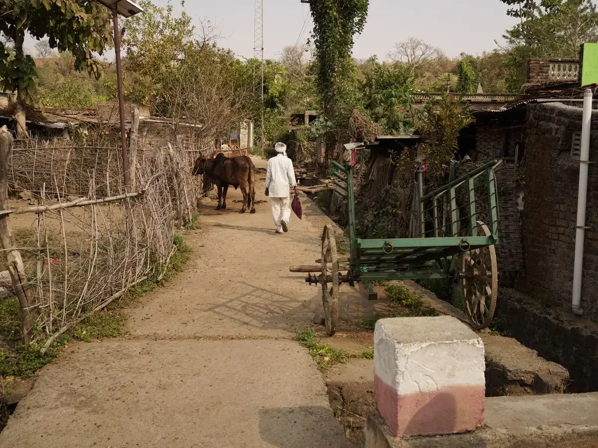 Village road in India
