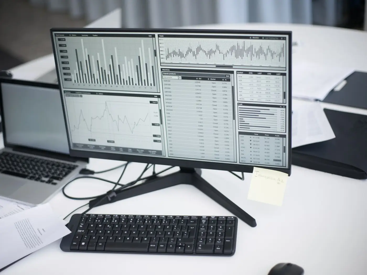 Custom software dashboard on a developer workstation