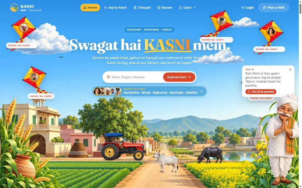 Kasni Village — village website by DVM Techno