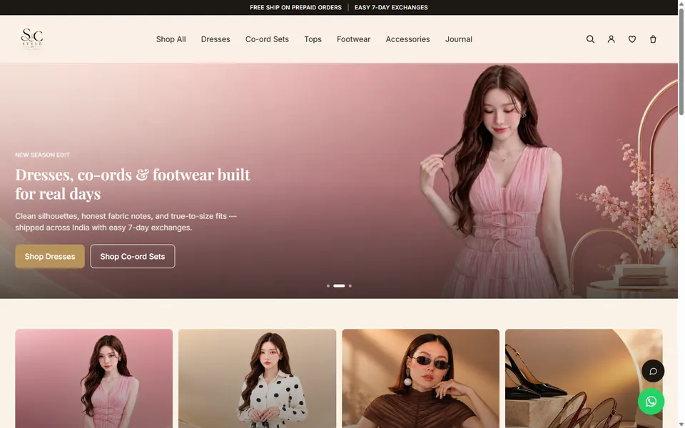 S&C Style — e-commerce store by DVM Techno
