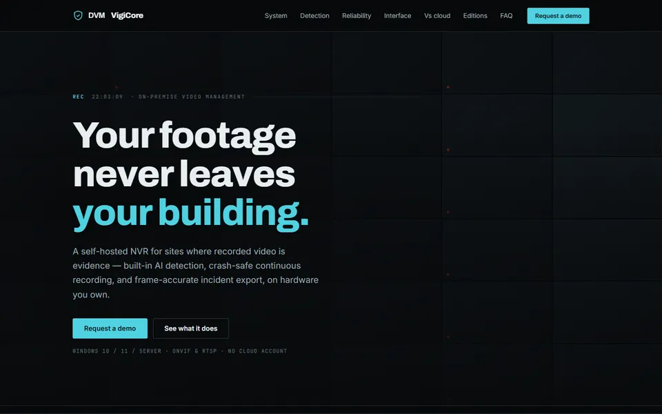 DVM VigiCore — our product by DVM Techno